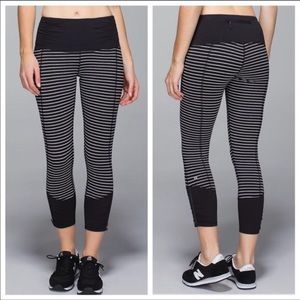 Rare Lululemon Runday Crop Parallel Stripe
